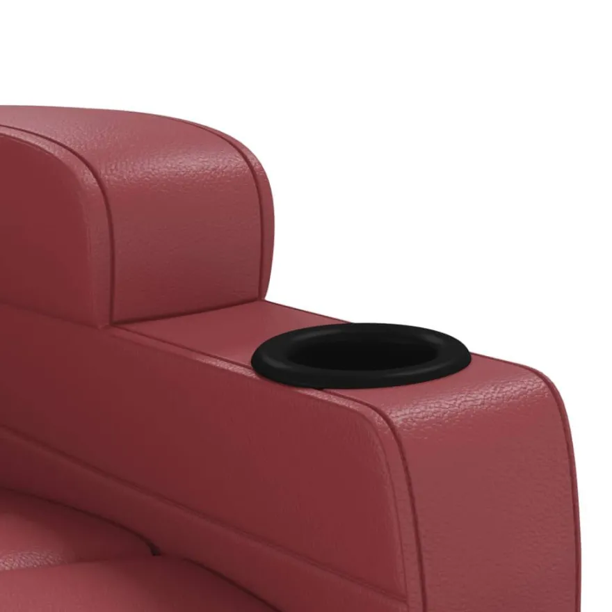 vidaXL Massagesessel Weinrot Kunstleder