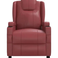 vidaXL Massagesessel Weinrot Kunstleder