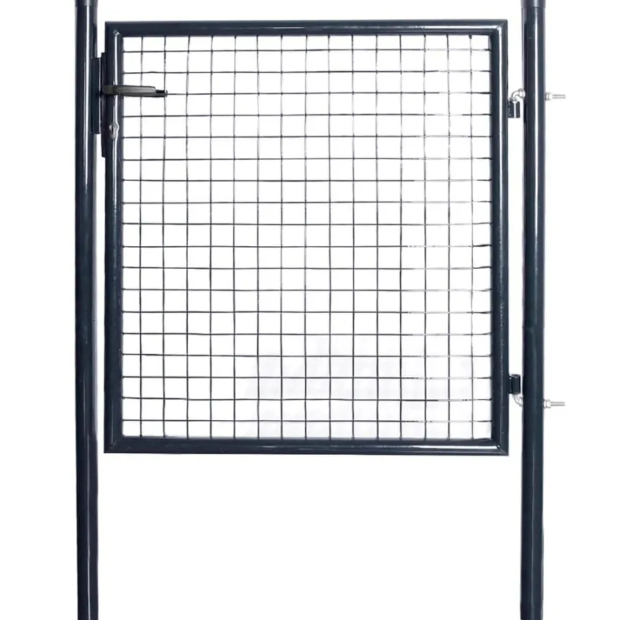 vidaXL Mesh-Gartentor Verzinkter Stahl 85,5x100 cm Grau