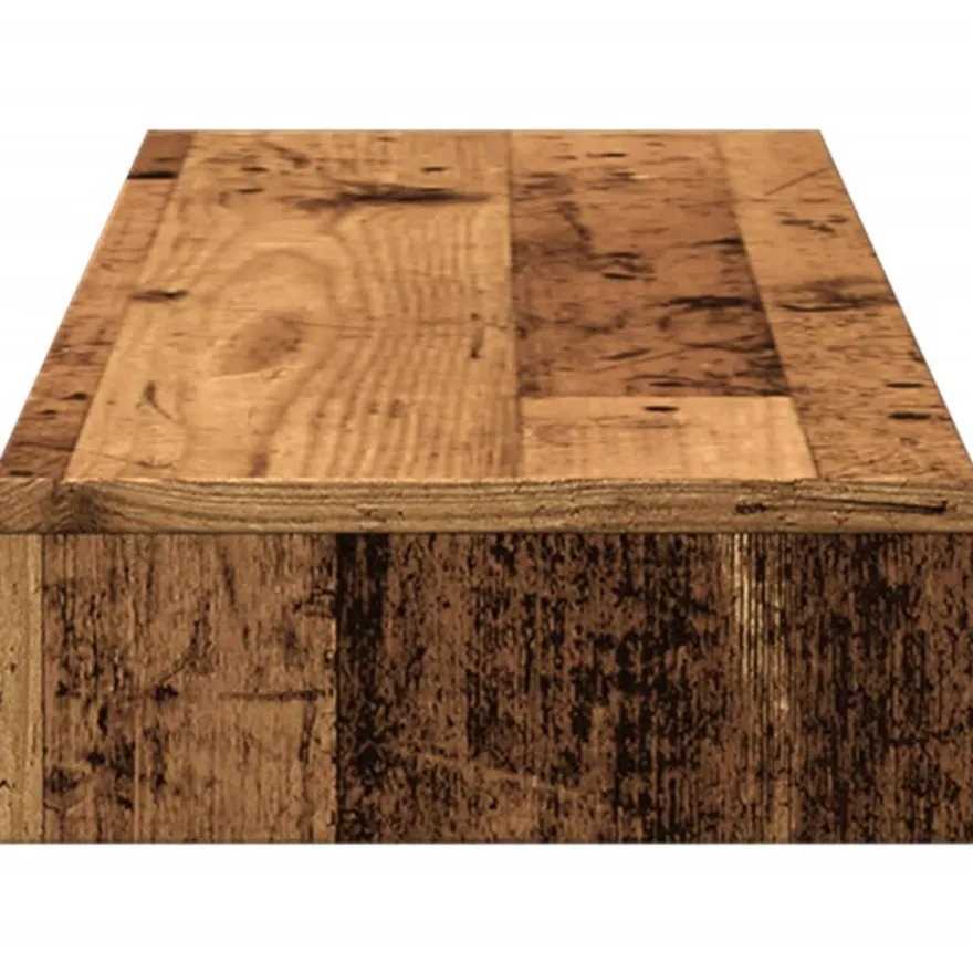 vidaXL Monitorständer Altholz-Optik 100x27x10 cm Holzwerkstoff
