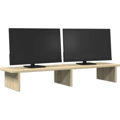 vidaXL Monitorständer Sonoma-Eiche 100x27x15 cm Holzwerkstoff