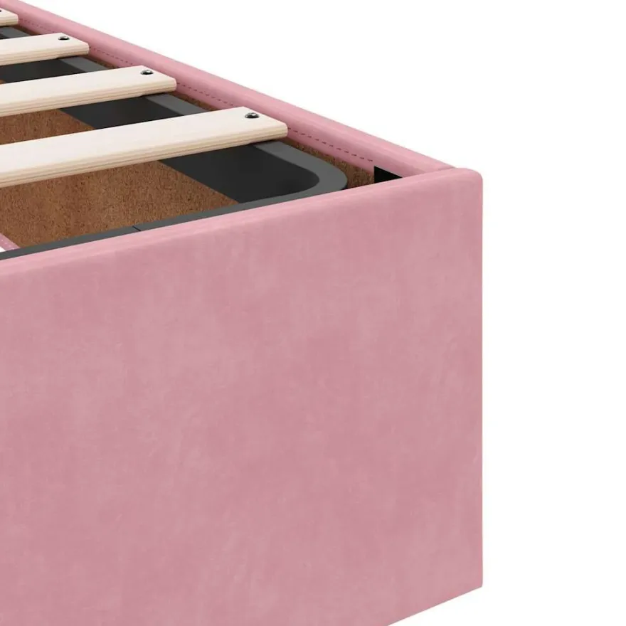 vidaXL Ottoman-Bett ohne Matratze Rosa 100x200 cm Samt