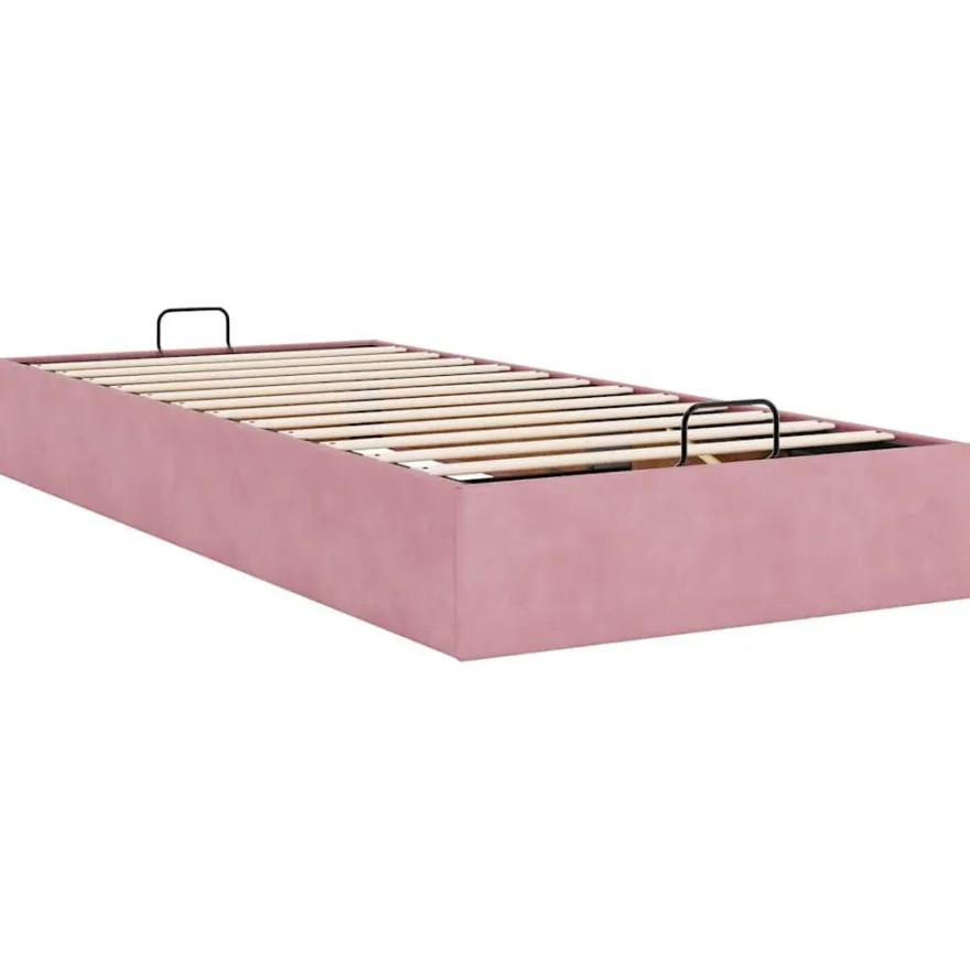 vidaXL Ottoman-Bett ohne Matratze Rosa 100x200 cm Samt