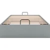 vidaXL Ottoman-Bett ohne Matratze Hellgrau 100x200 cm Stoff