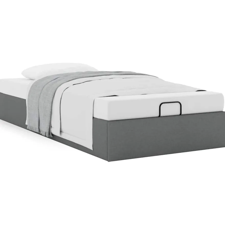 vidaXL Ottoman-Bett ohne Matratze Dunkelgrau 80x200 cm Stoff