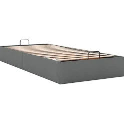 vidaXL Ottoman-Bett ohne Matratze Dunkelgrau 80x200 cm Stoff