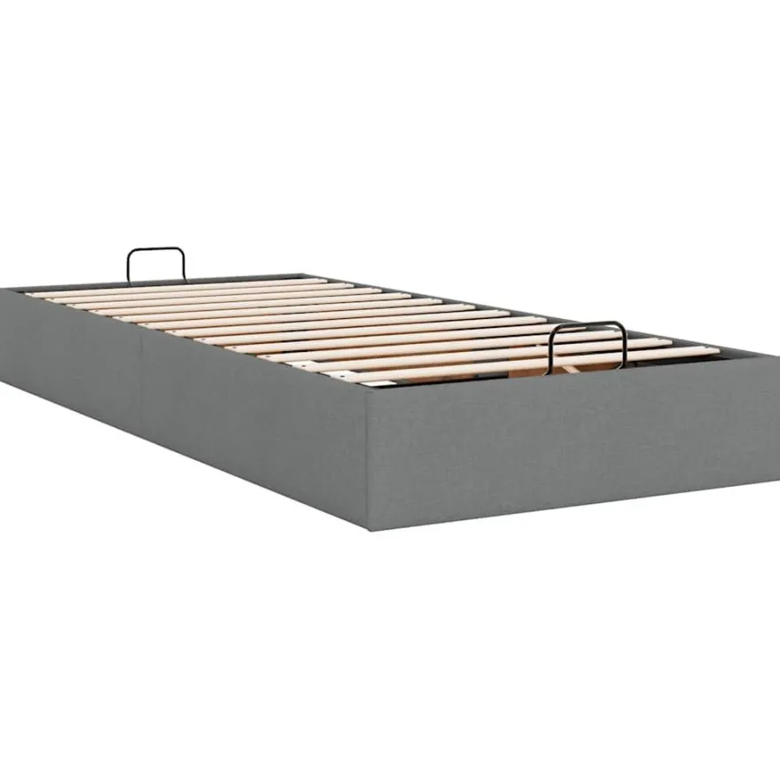 vidaXL Ottoman-Bett ohne Matratze Dunkelgrau 80x200 cm Stoff