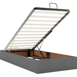 vidaXL Ottoman-Bett ohne Matratze Dunkelgrau 80x200 cm Stoff