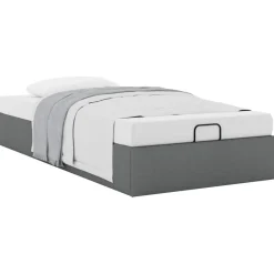 vidaXL Ottoman-Bett ohne Matratze Dunkelgrau 80x200 cm Stoff