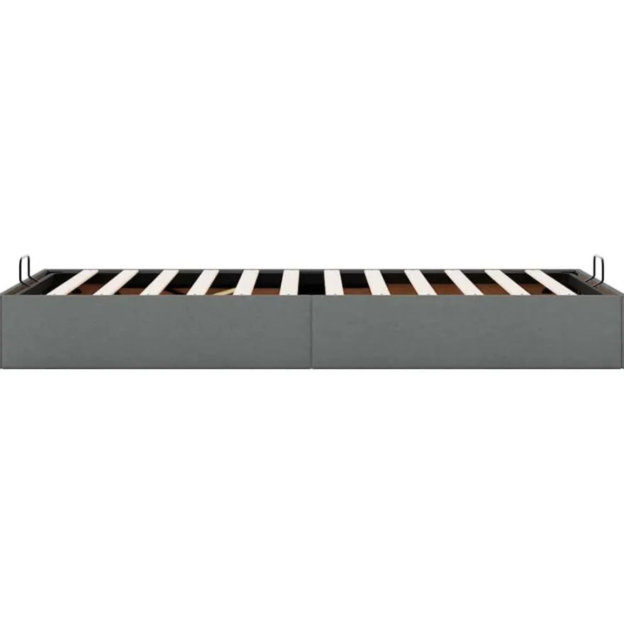 vidaXL Ottoman-Bett ohne Matratze Dunkelgrau 80x200 cm Stoff