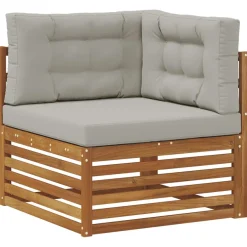 vidaXL Outdoor-Sofagarnitur 6 stk. Natürlich und Hellgrau