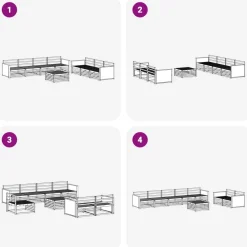 vidaXL Outdoor-Sofagarnitur 8 stk. Natur Massivholz Akazie