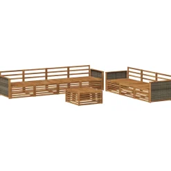 vidaXL Outdoor-Sofagarnitur 8 stk. Natur Massivholz Akazie