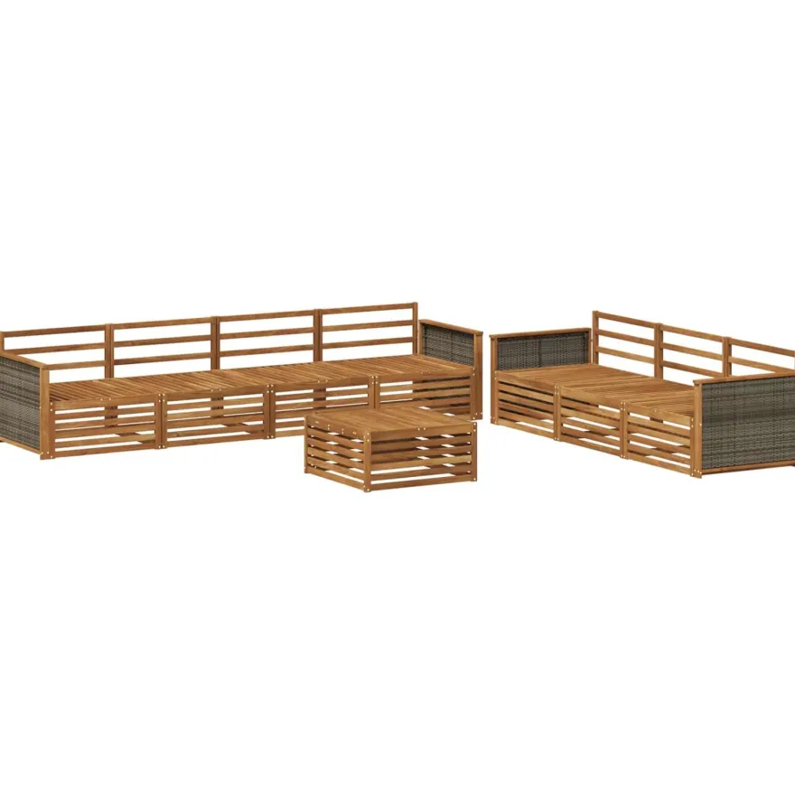 vidaXL Outdoor-Sofagarnitur 8 stk. Natur Massivholz Akazie