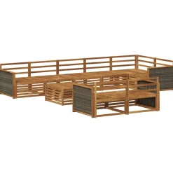 vidaXL Outdoor-Sofagarnitur 9 stk