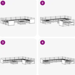 vidaXL Outdoor-Sofagarnitur 10 stk. Natur Massivholz Akazie
