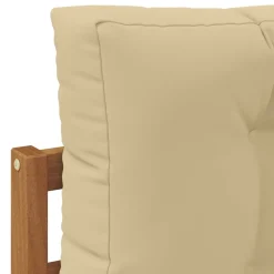 vidaXL Outdoor-Sofagarnitur 9 stk. Natur und Beige Massivholz Akazie