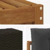 vidaXL Outdoor-Sofagarnitur 7 stk. Natur und Anthrazit