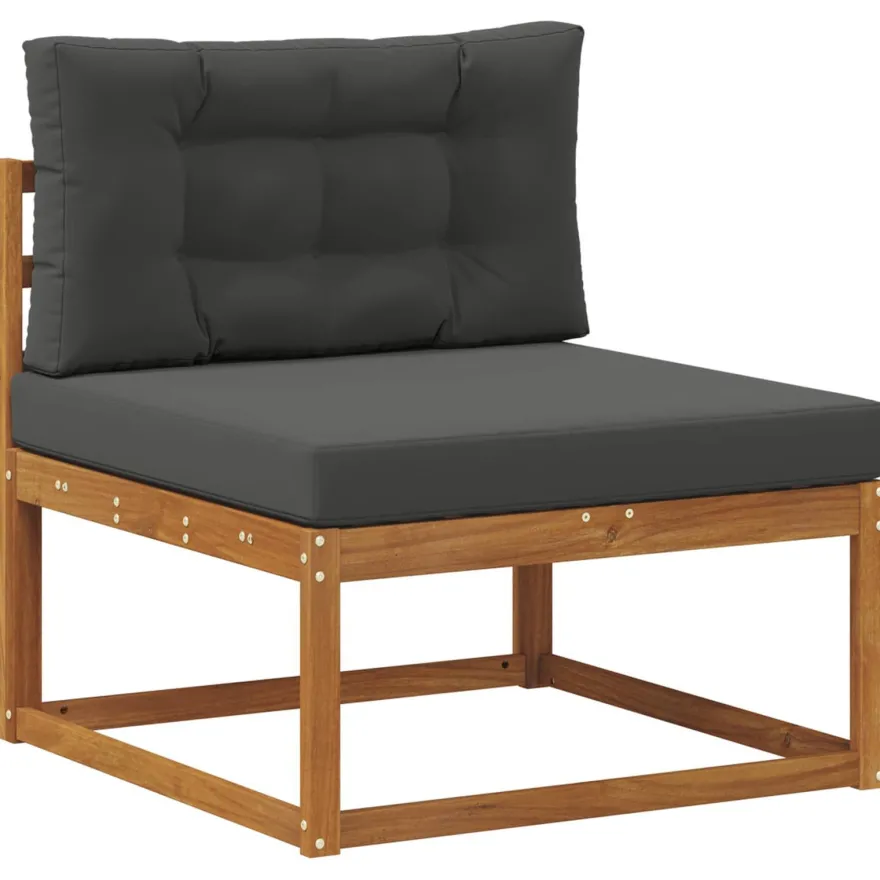 vidaXL Outdoor-Sofagarnitur 6 stk. Natur und Anthrazit