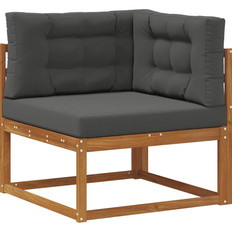 vidaXL Outdoor-Sofagarnitur 6 stk. Natur und Anthrazit