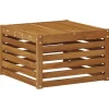 vidaXL Outdoor-Sofagarnitur 5 stk. Natur und Creme Massivholz Akazie