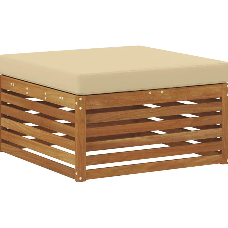 vidaXL Outdoor-Sofagarnitur 6 stk. Natur und Beige