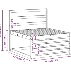 vidaXL Outdoor-Sofagarnitur 3 stk. Natur Massivholz Akazie