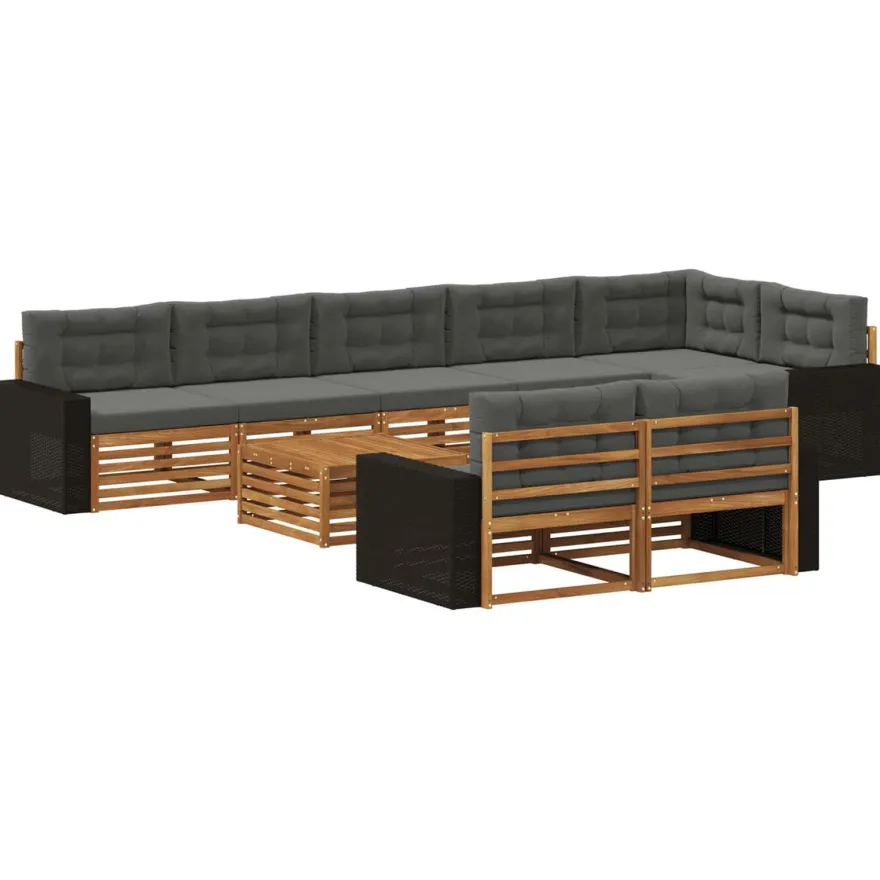 vidaXL Outdoor-Sofagarnitur 9 stk
