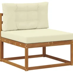 vidaXL Outdoor-Sofagarnitur 6 stk. Natur und Creme