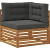 vidaXL Outdoor-Sofagarnitur 6 stk. Natur und Anthrazit