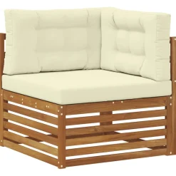 vidaXL Outdoor-Sofagarnitur 6 stk. Natur und Creme Polyester