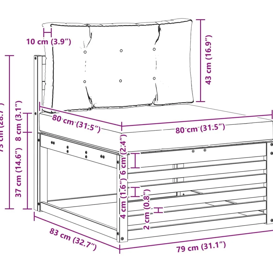 vidaXL Outdoor-Sofagarnitur 3 stk. Natürlich und Hellgrau Polyester