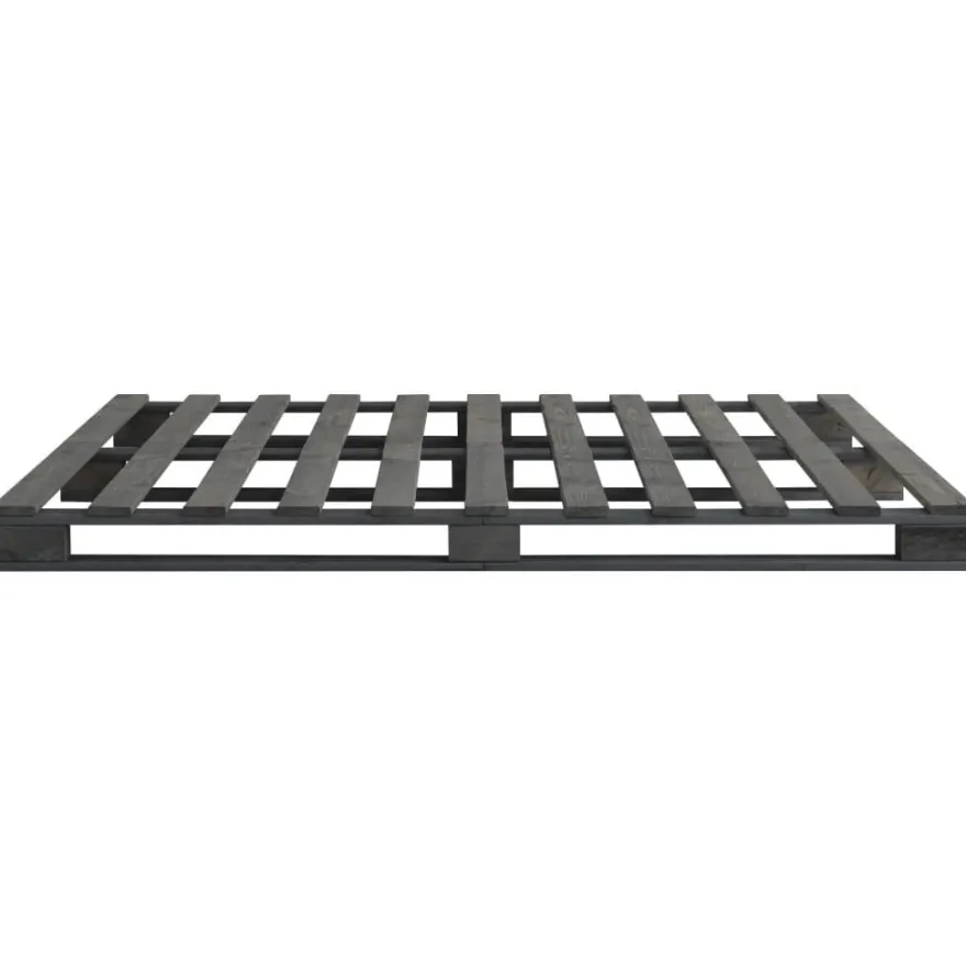 vidaXL Palettenbett Grau Massivholz Kiefer 140×200 cm