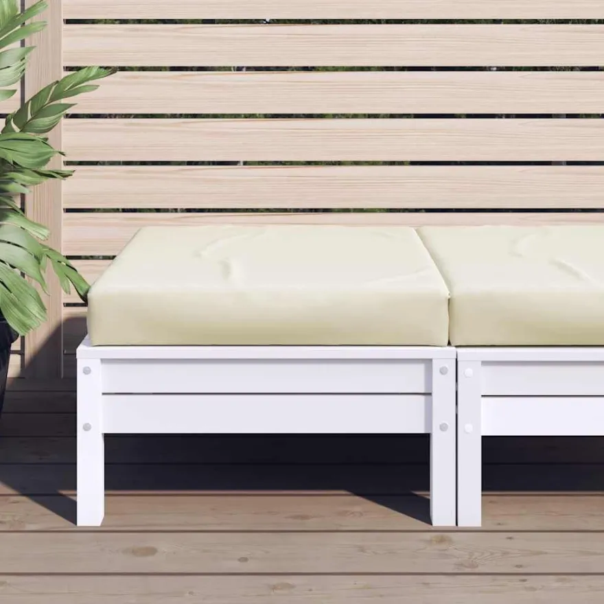 vidaXL Palettenkissen Creme 60x60x8 cm Oxford-Gewebe