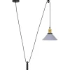vidaXL Pendelleuchte Höhenverstellbar E27 Grau Glänzend Ø 22 cm Metall