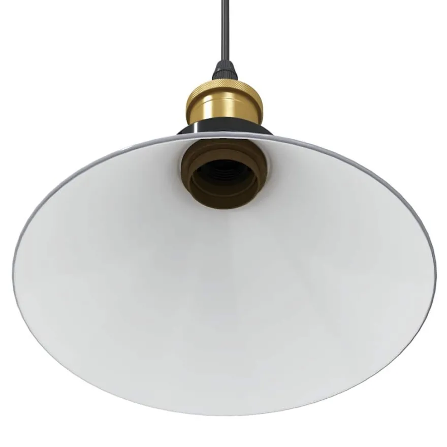 vidaXL Pendelleuchte Höhenverstellbar E27 Grau Glänzend Ø 22 cm Metall