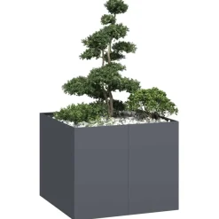vidaXL Pflanzgefäß Anthrazit 100x100x80 cm Stahl