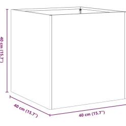 vidaXL Pflanzkübel Rostig 40x40x40 cm Wetterfester Stahl