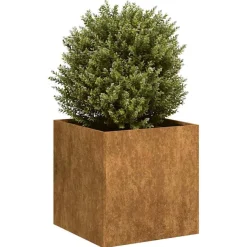 vidaXL Pflanzkübel Rostig 40x40x40 cm Wetterfester Stahl