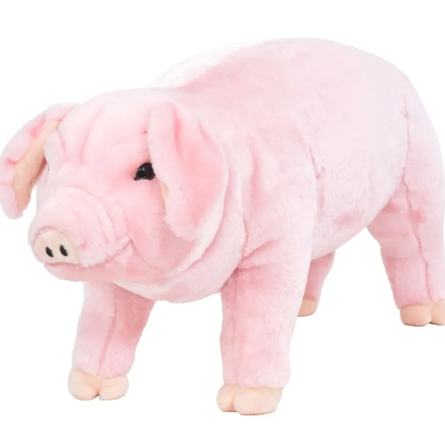 vidaXL Plüschtier Schwein Stehend Plüsch Rosa XXL