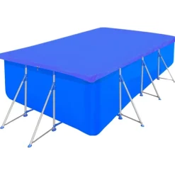 vidaXL Poolabdeckungen 2 Stk. PE Rechteckig 90 g/m² 400x207 cm