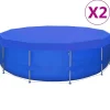 vidaXL Poolabdeckungen 2 Stk. PE Rund 540 cm 90 g/m²