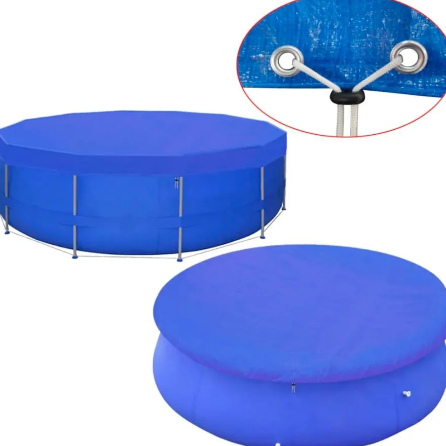 vidaXL Poolabdeckung PE Rund 460 cm 90 g/m²