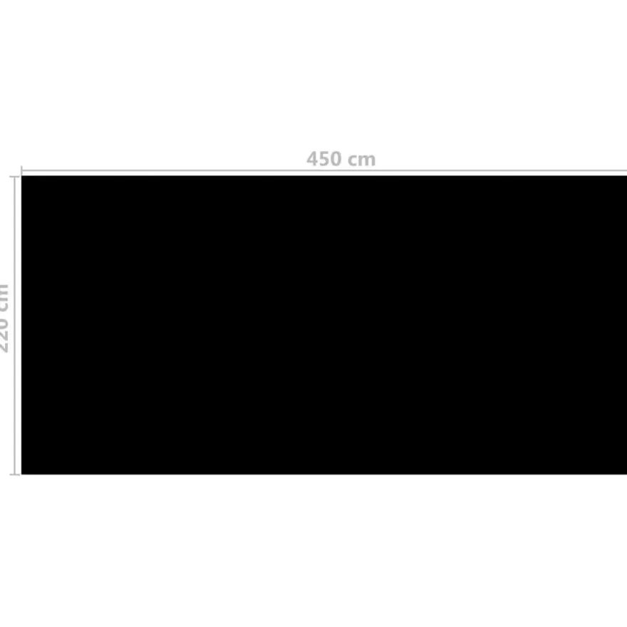 vidaXL Poolabdeckung Schwarz 450x220 cm PE