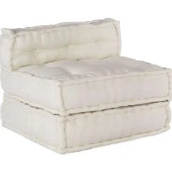 vidaXL Pouf Modular Creme 70x70x54 cm Stoff