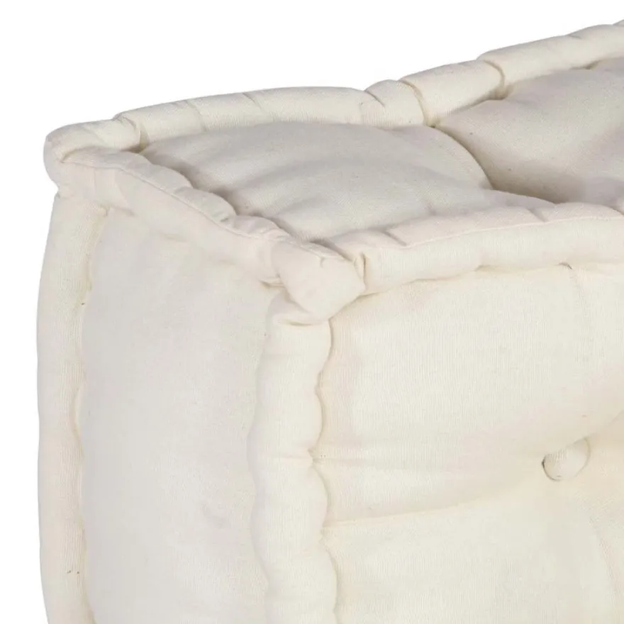 vidaXL Pouf Modular Creme 70x70x54 cm Stoff