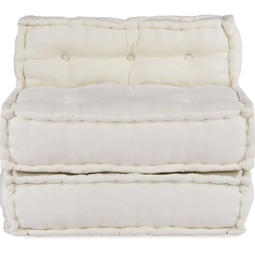 vidaXL Pouf Modular Creme 70x70x54 cm Stoff