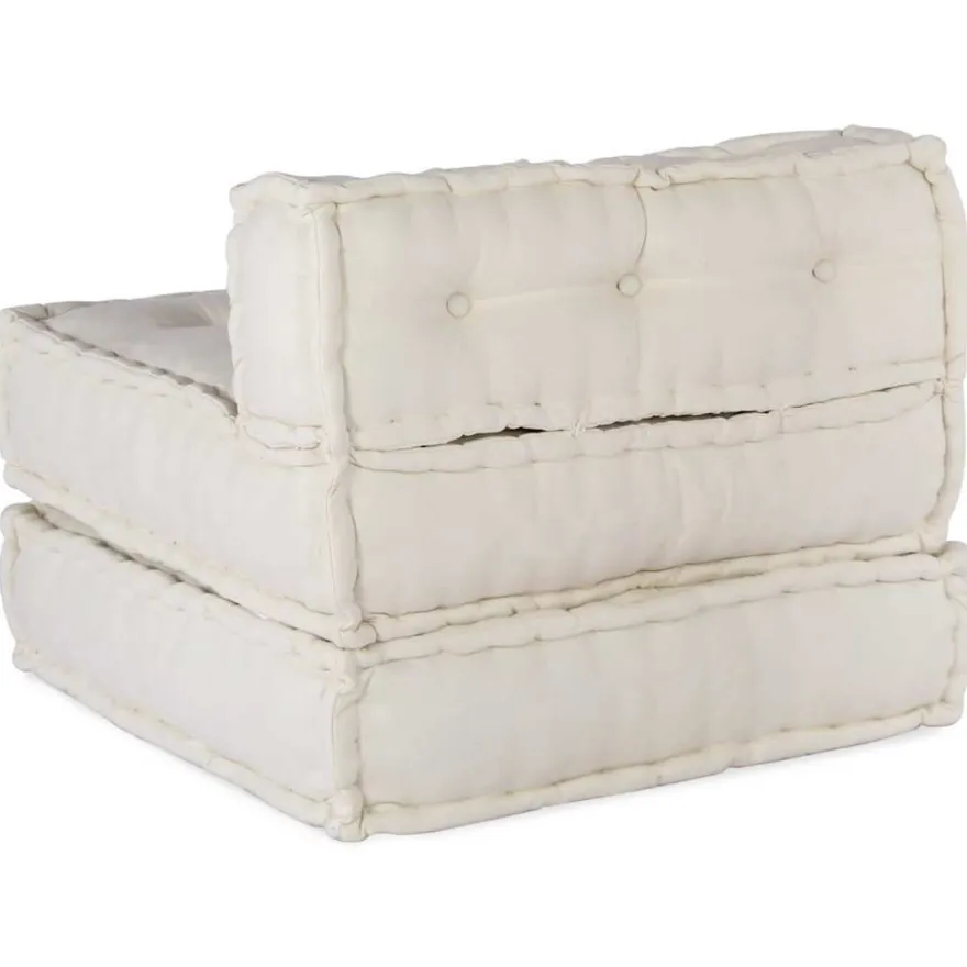 vidaXL Pouf Modular Creme 70x70x54 cm Stoff