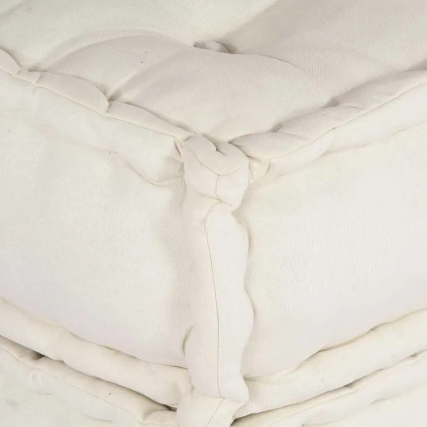 vidaXL Pouf Modular Creme 70x70x54 cm Stoff