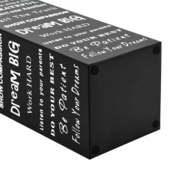 vidaXL Regenschirmständer Text-Design Stahl Schwarz